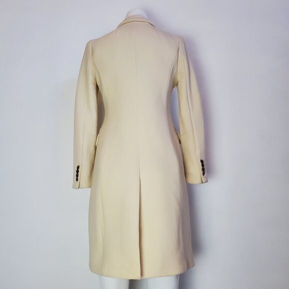 J. Crew Cream Wool Double-Breasted Coat - Picture 4 of 9